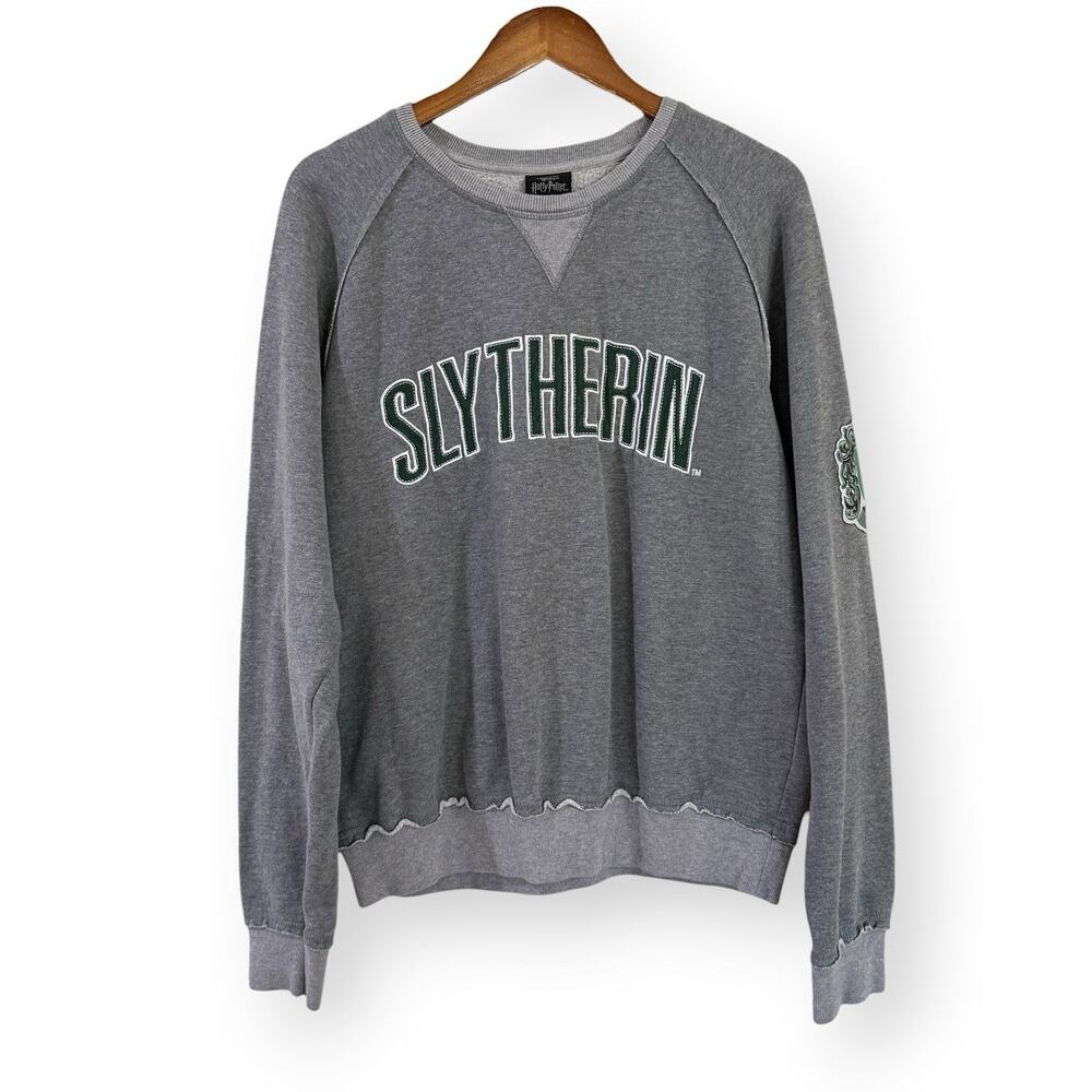 Harry Potter Universal Studios Slytherin Grey Crewneck Sweatshirt Large Unisex